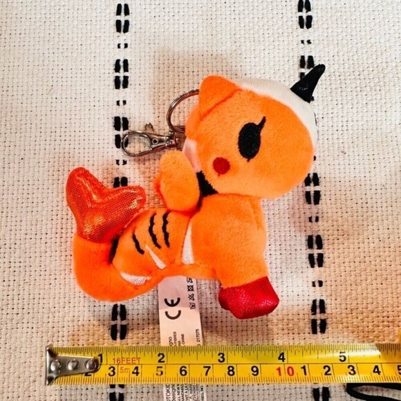 Aurora‎ Tokidoki Marea Orange Mermicorno Plush Clip On Figure Keychain Bag Charm - Picture 6 of 7
